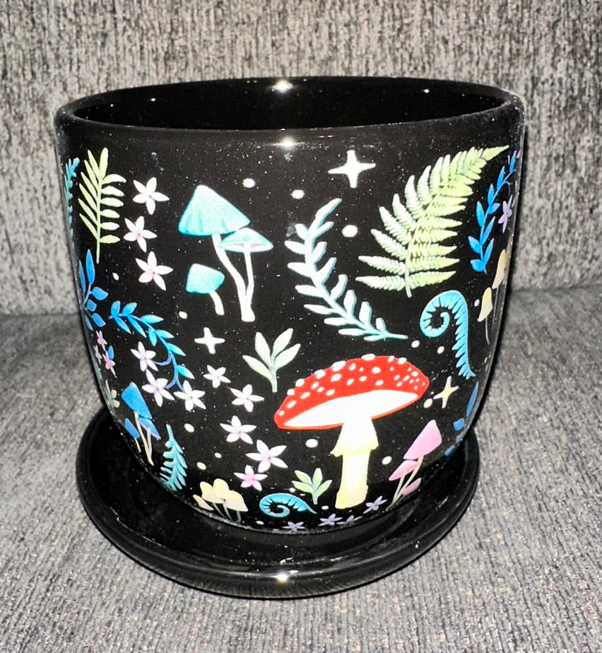 Black Mushroom Planter