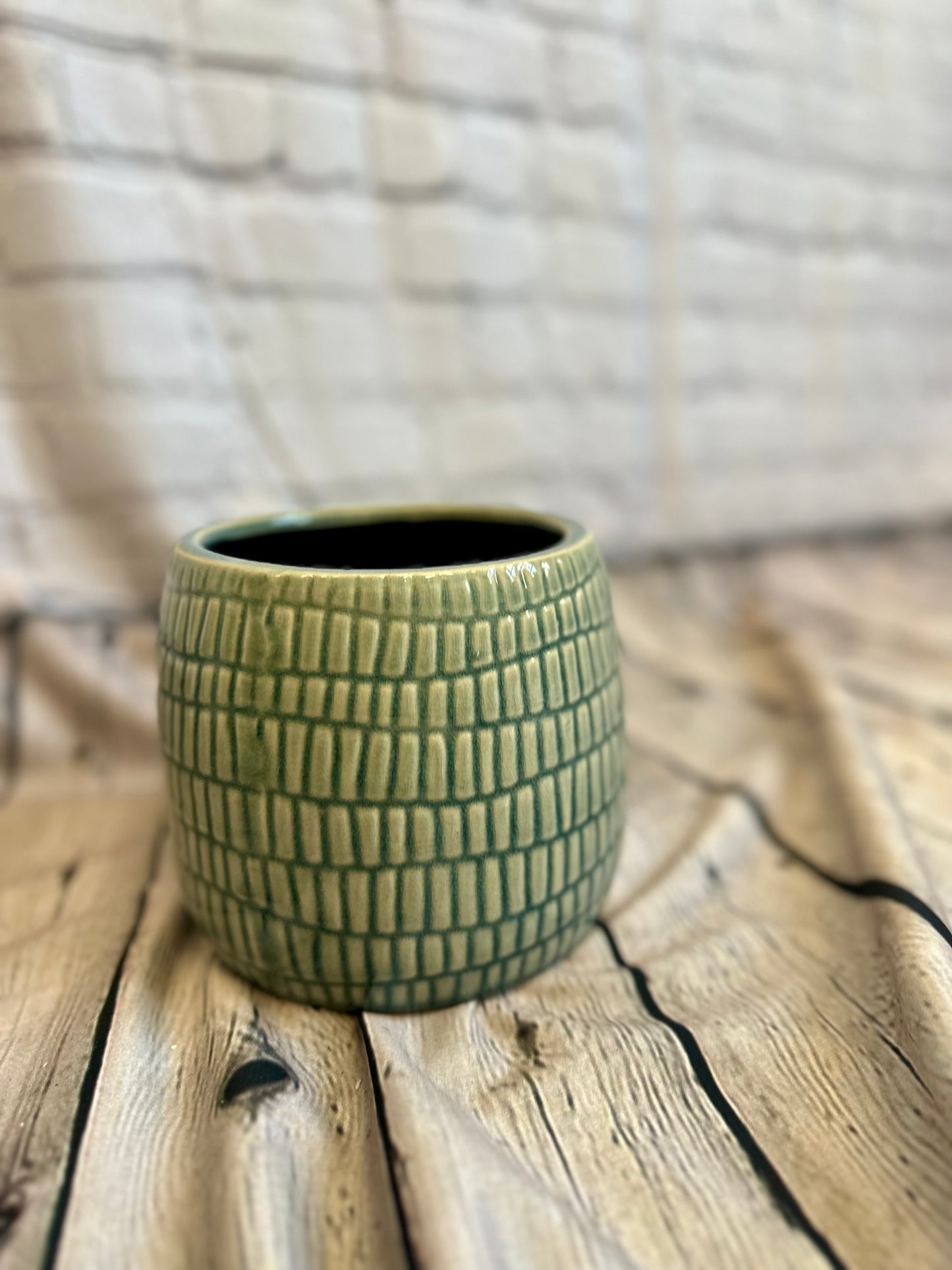 Blue Squares Pot- 6in