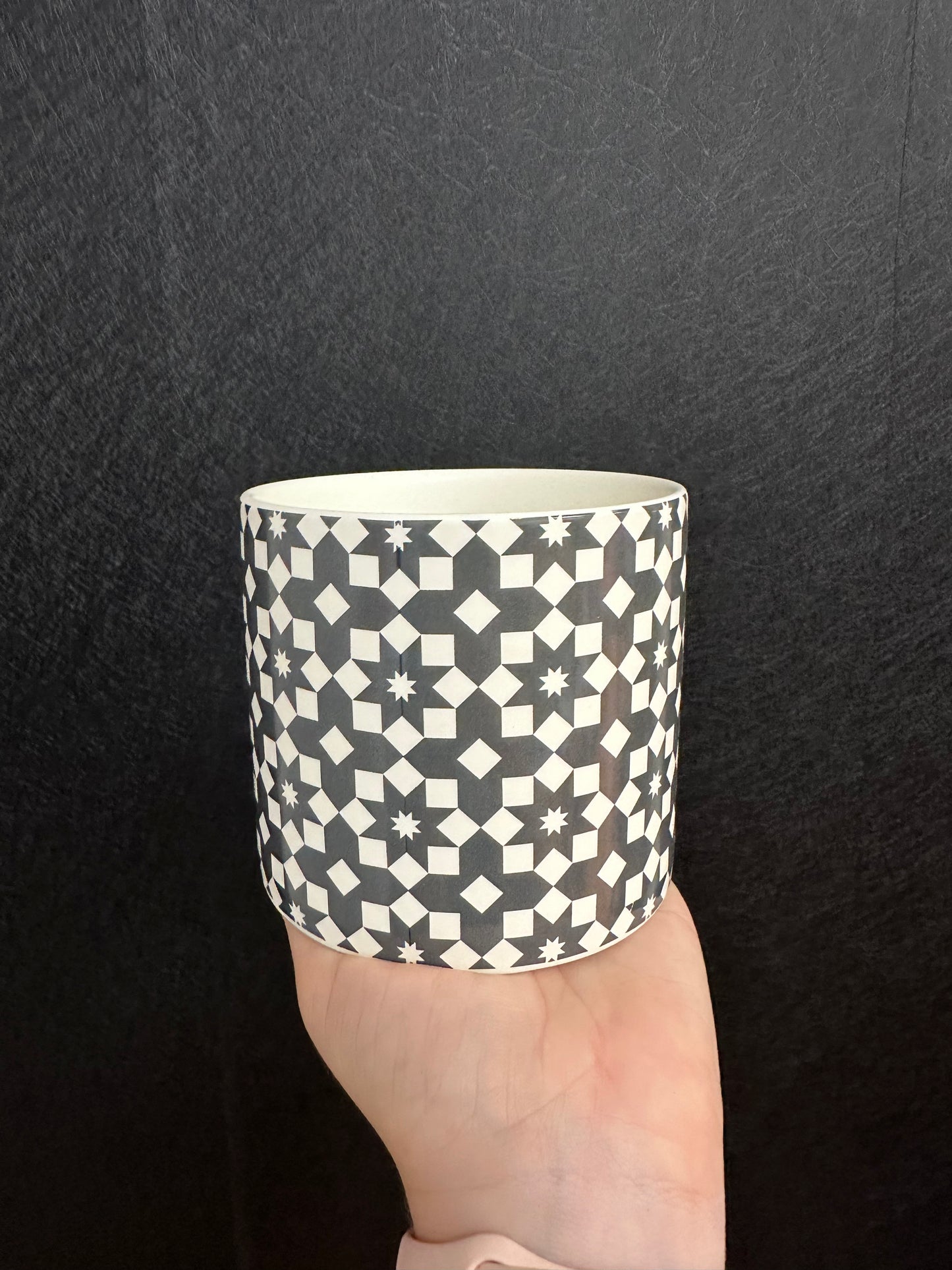 Gray Tile Floral 4in