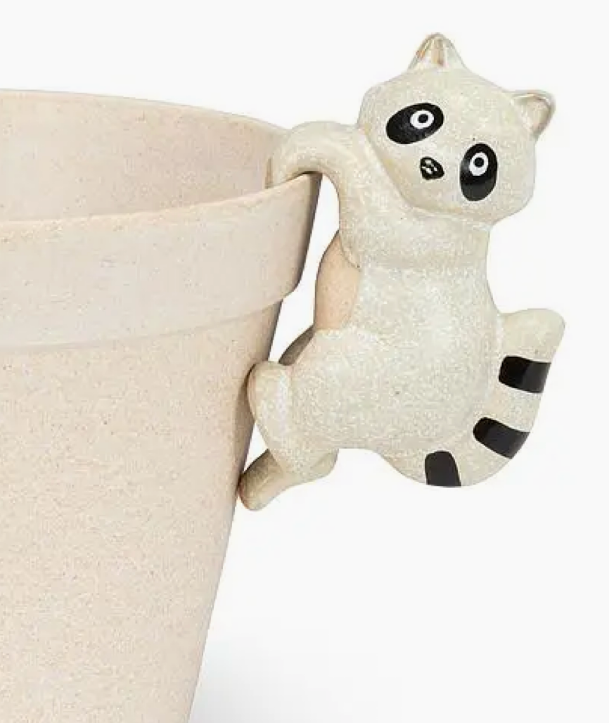 Climbing Racoon Pot Hanger-4 " pot hanger