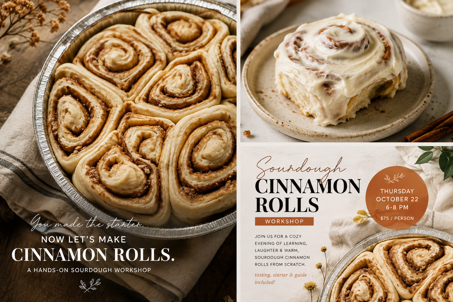Sourdough Cinnamon Rolls Workshop