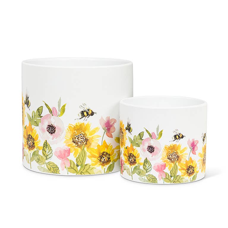 Sunflowers & Bees Planter:small