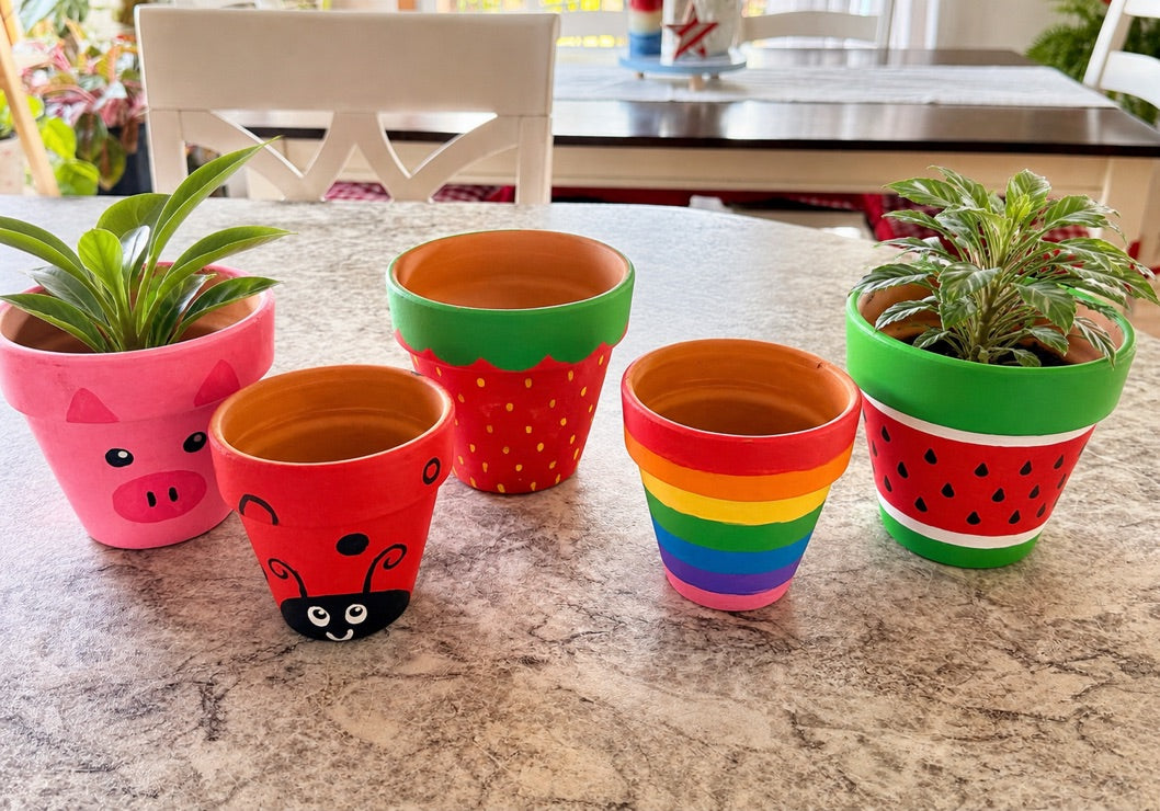 Clay Pot Painting: drop in /no registration required :)