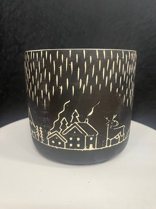 Winter Village Planter