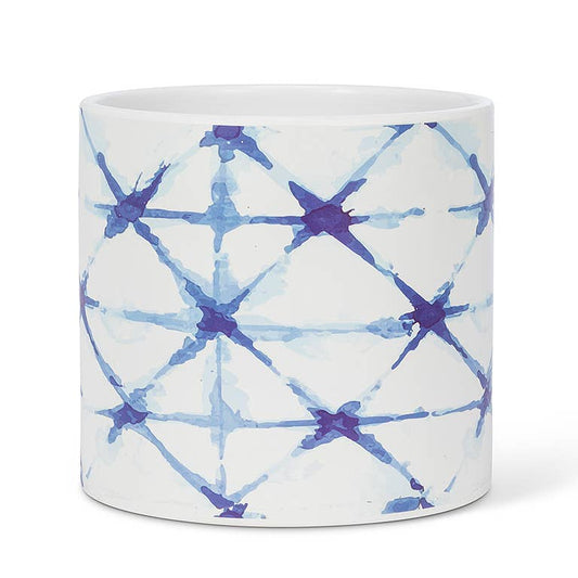 Blue Tie Dye Planter