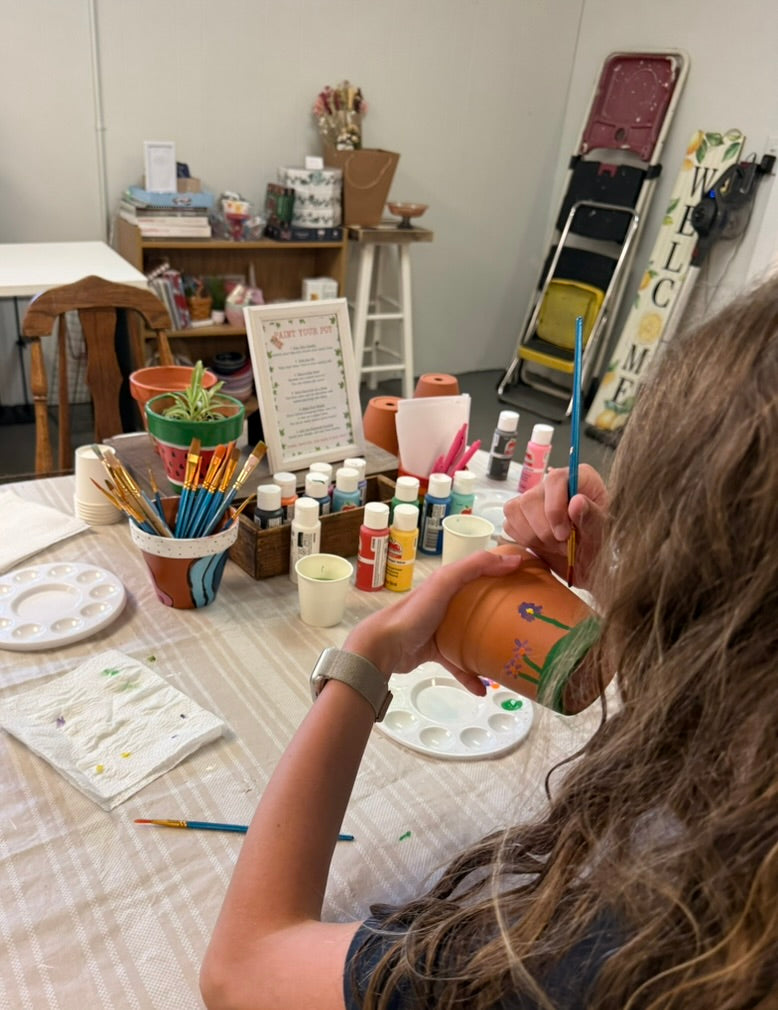 Clay Pot Painting: drop in /no registration required :)