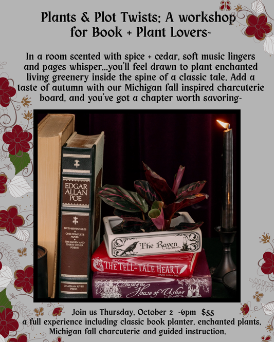 Thursday, Oct. 2 6pm~ Plants + Plot Twists: A workshop for book and plant lovers!