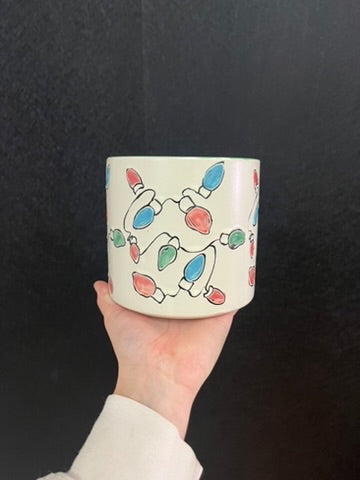 Christmas Lights Planter 5"