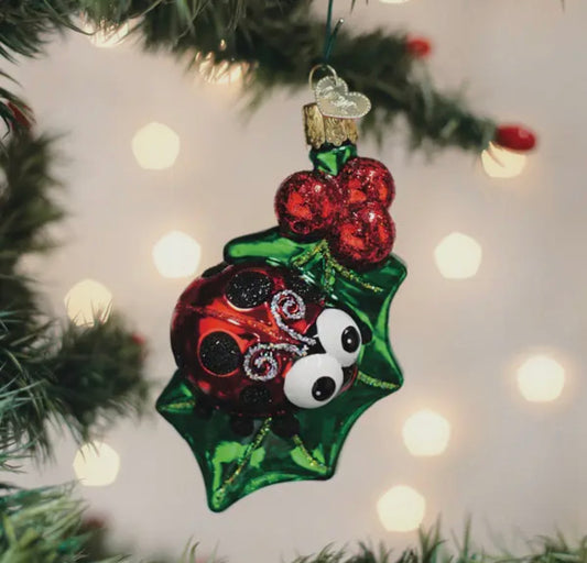 Holly Ladybug Ornament