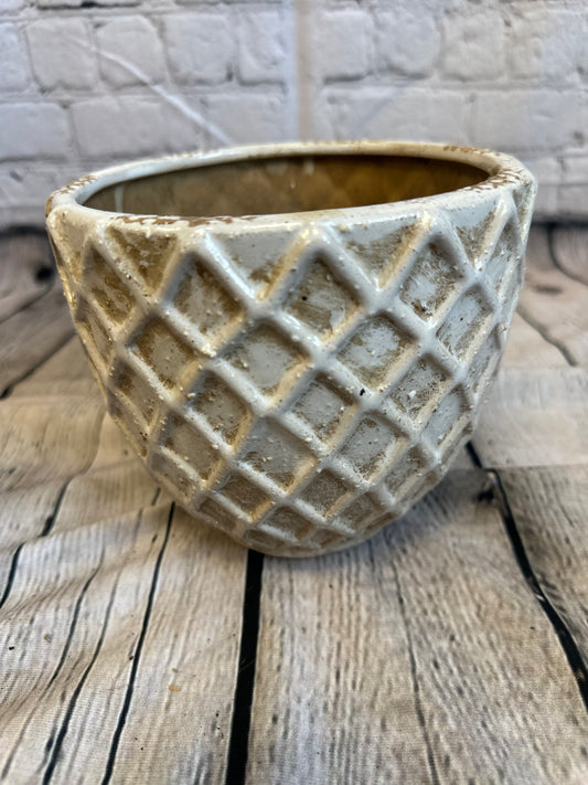 Basket Weave Pot -6in