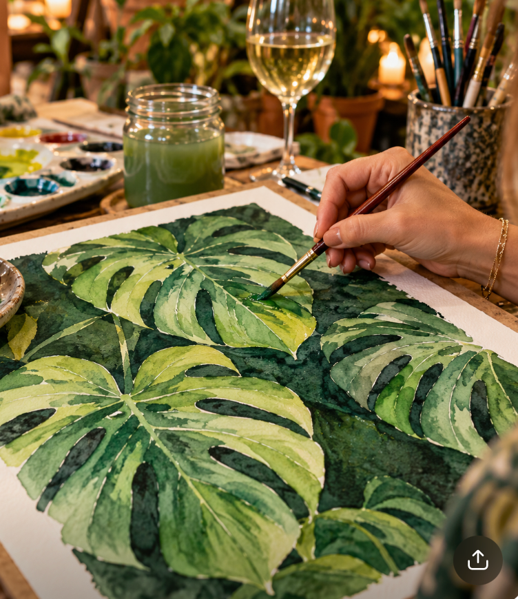 Wine + Watercolor  Thursday, November 5. 6pm